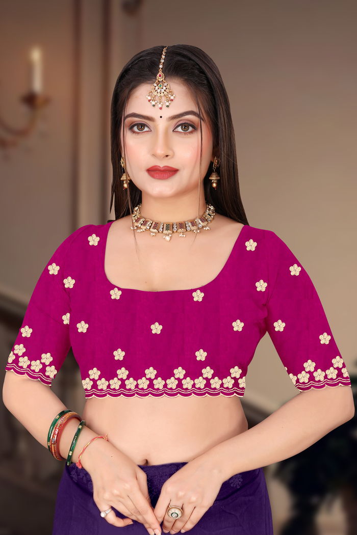 Neelam Midnight Zari Brocade Saree — view 5